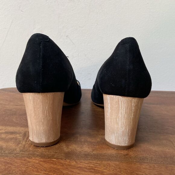 Talbots Classic Black Suede Pumps - Picture 4 of 10